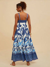 Sleeveless Plants A-line Vacation Dress